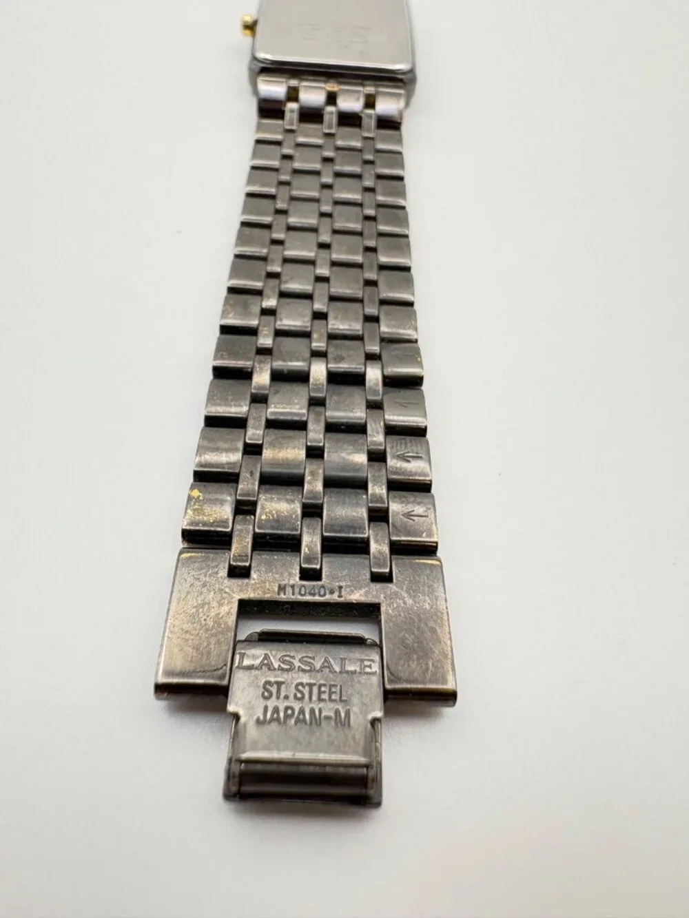 Vintage Seiko Lassale Two Tone Rectangular Quartz Watch Roman Dial New Battery
